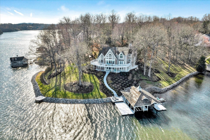 Aerial shot of a home