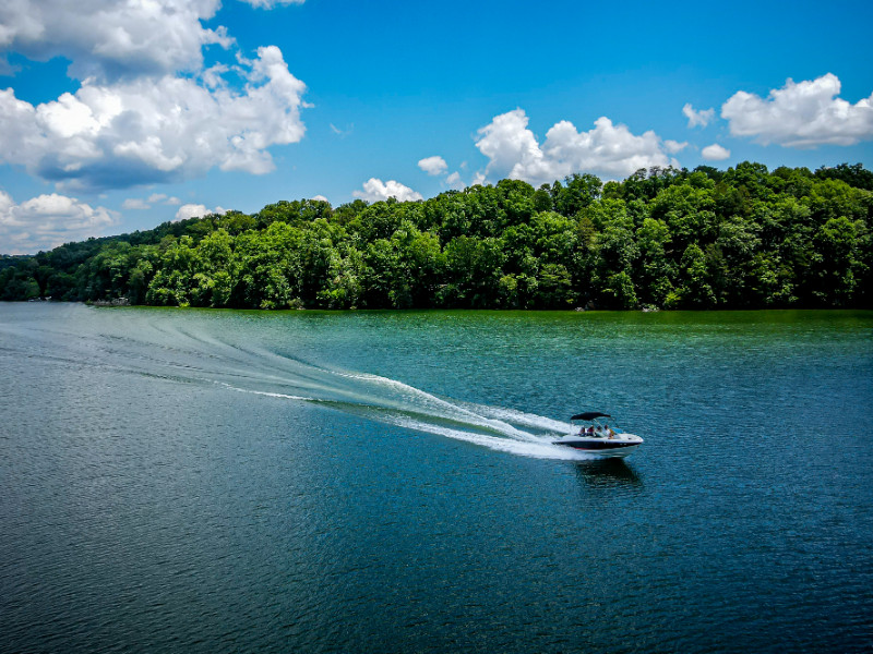 Boat on a lake