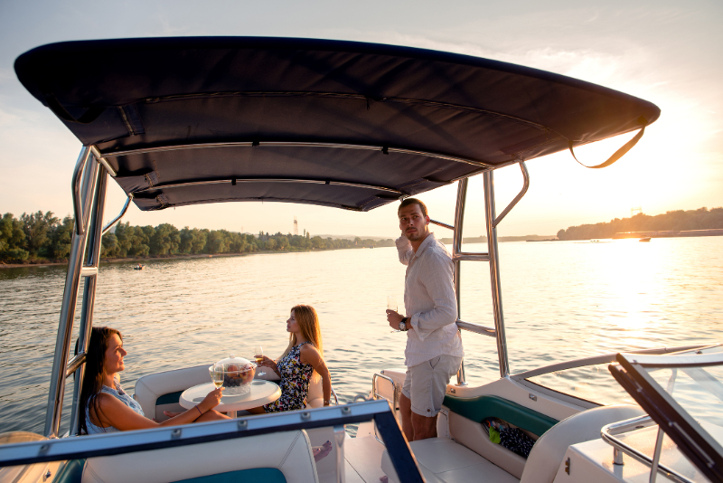 friends on the yatch